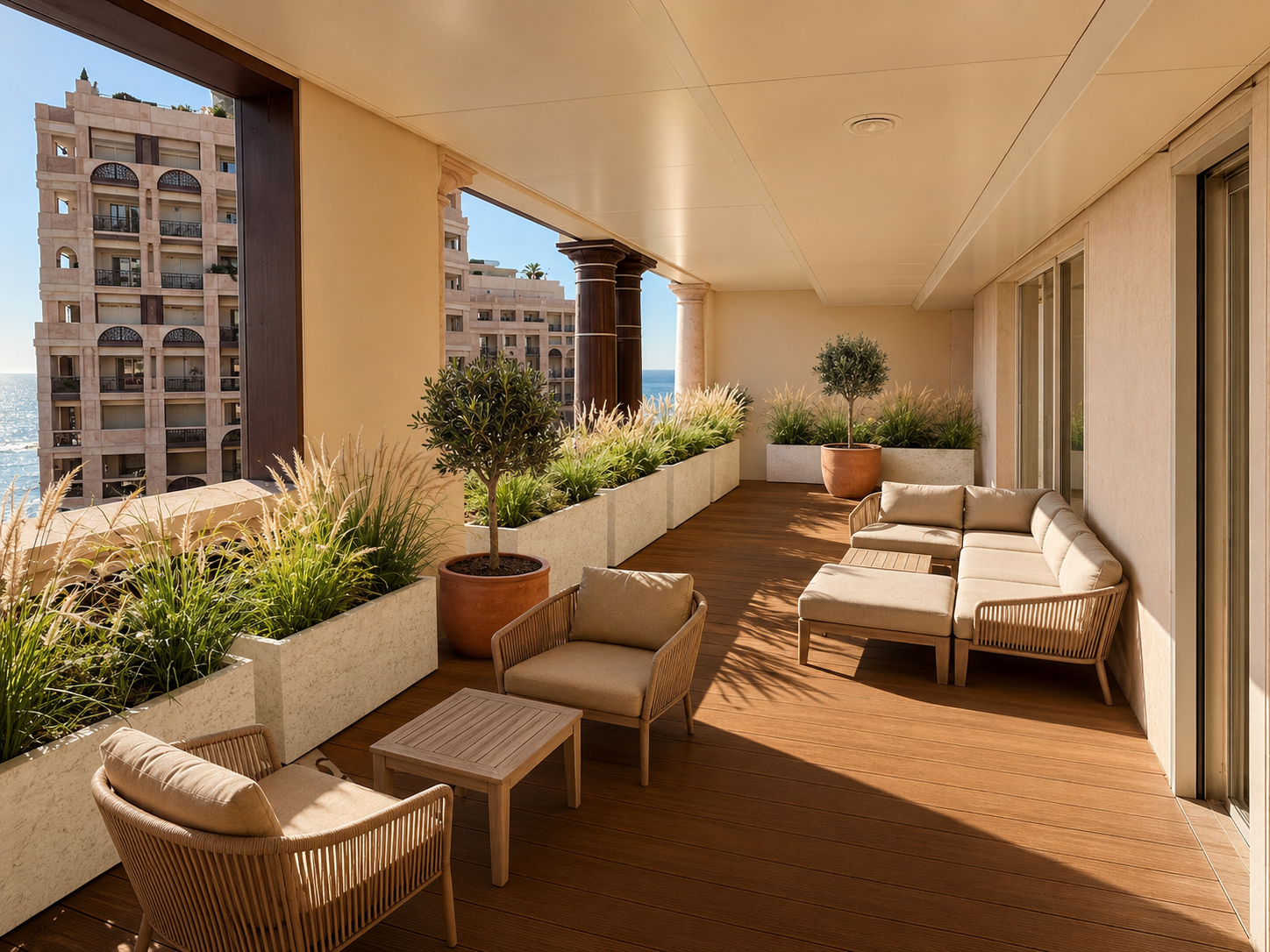 Appartement à Monte-Carlo — plantations en jardinières